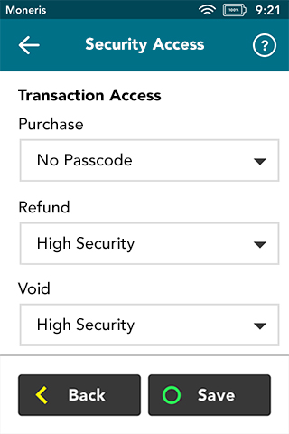 How to Access Security Settings on Moneris Desk/5000