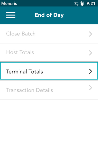 How to print terminal totals on Moneris Desk/5000