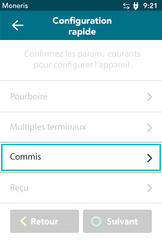 Configurer rapidement les paramètres de commis sur le terminal Desk/5000 de Moneris