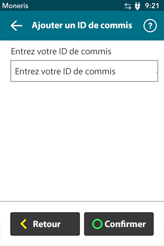 Ajouter un ID de commis sur le terminal Desk/5000 de Moneris