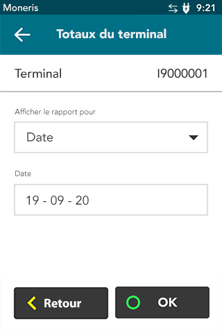 Consulter le lot entier de fin de journée sur le terminal Desk/5000 de Moneris