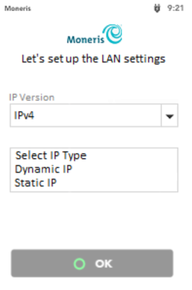 The Let’s set up the LAN settings screen.
