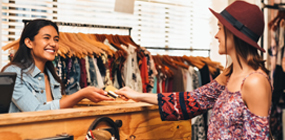Shopping in store