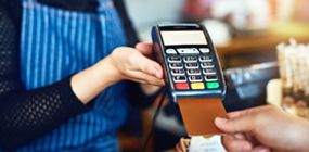 Payment on a credit card machine