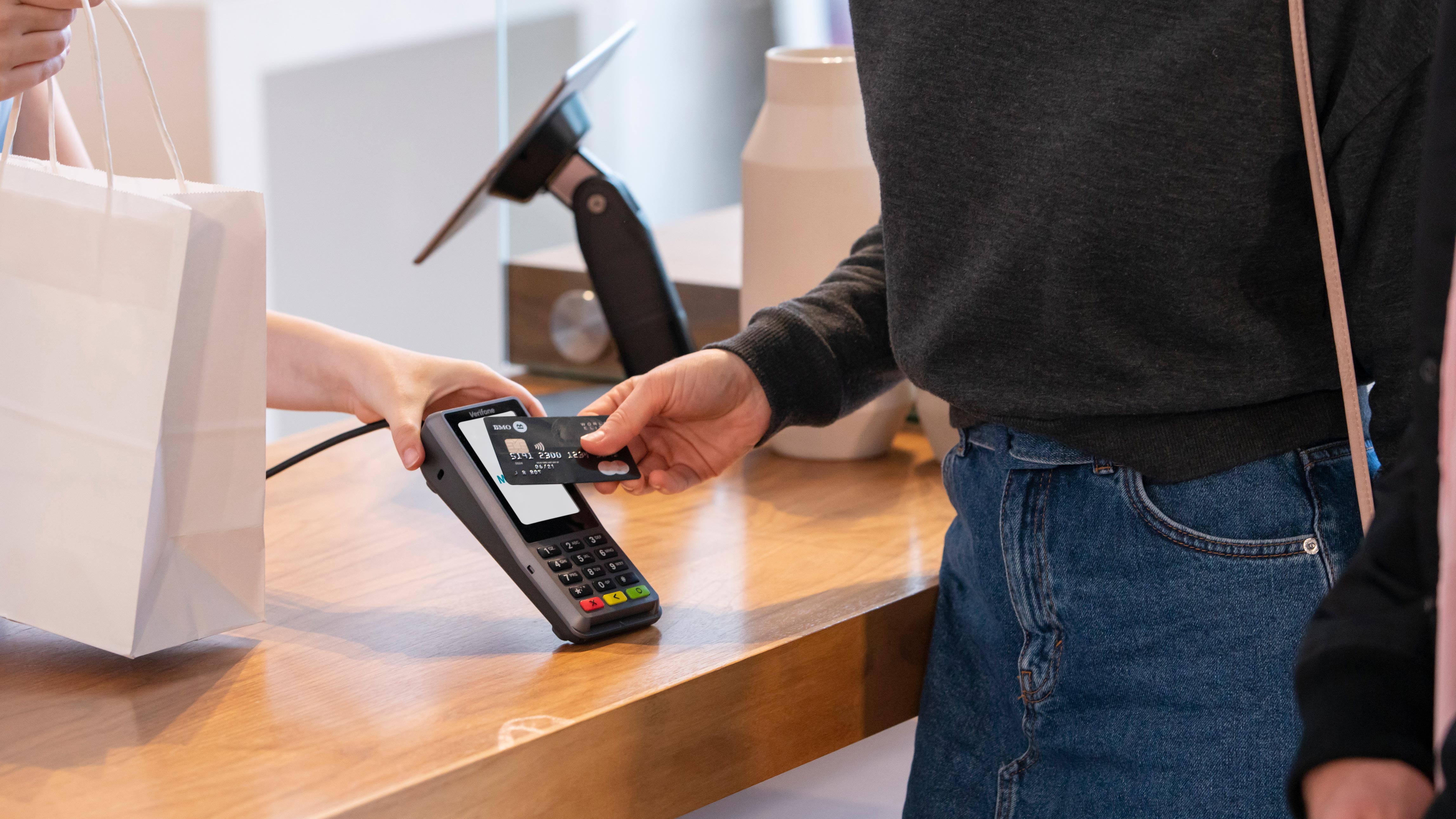 Taping card on terminal