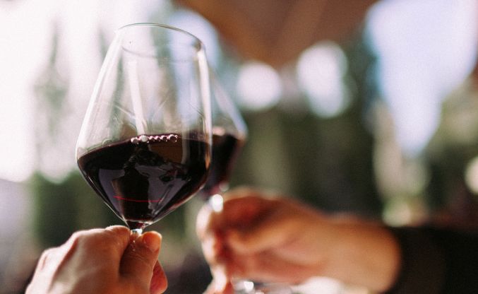 holding wine