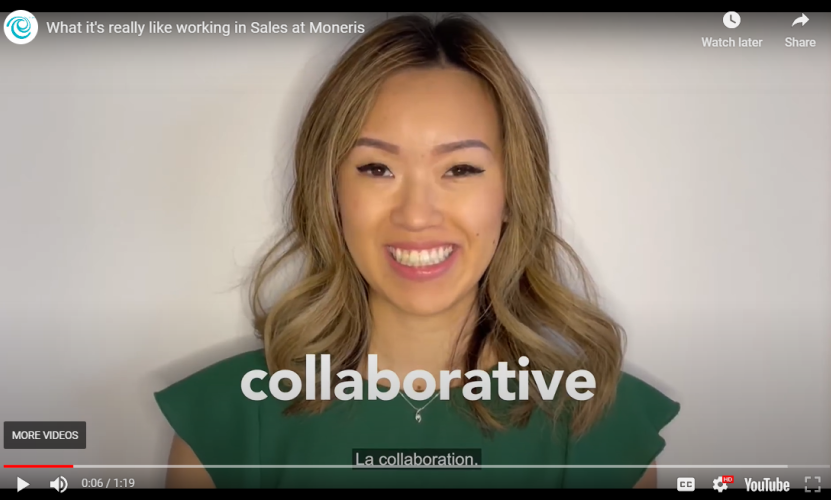 Moneris Employee says here favourite part about working at Moneris is the collaboration