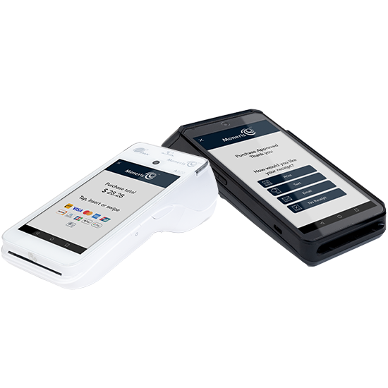 Side by side images of the Moneris Go and Moneris Go Plus POS terminals