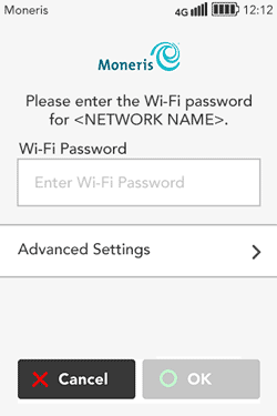 Enter the Wi-Fi password