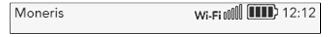 status bar showing Wi-Fi communication