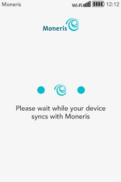 Wait while your device syncs with Moneris