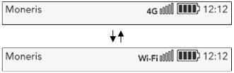 deux barres d'etat, un avec 4G, l'autre avec Wi-Fi