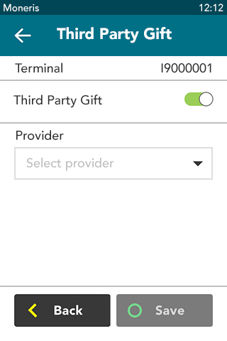 Third party gift provider