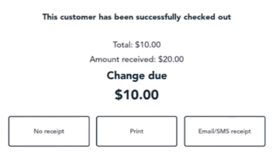 Payment confirmation