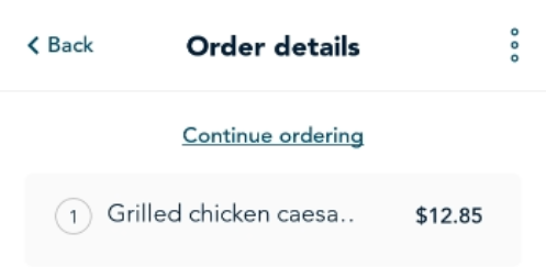 continue ordering