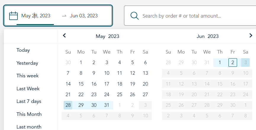 date picker calendar