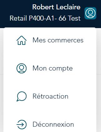 options de compte d'utilisateur