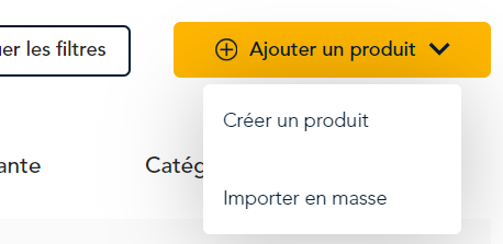 Bouton Ajouter un produit