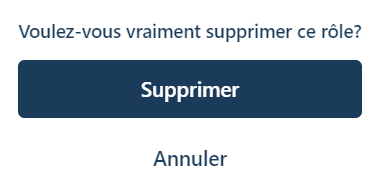 Supprimer - confirmation