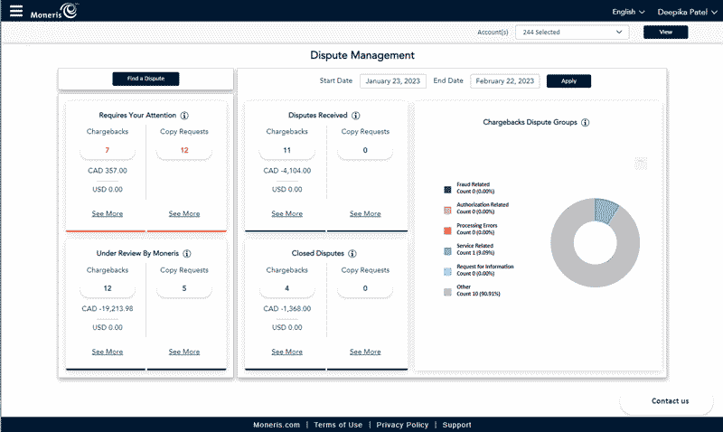 Dispute Management Dashboard