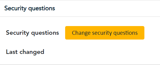 security quesionts button