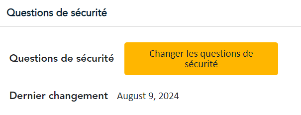 Questions de sécurité